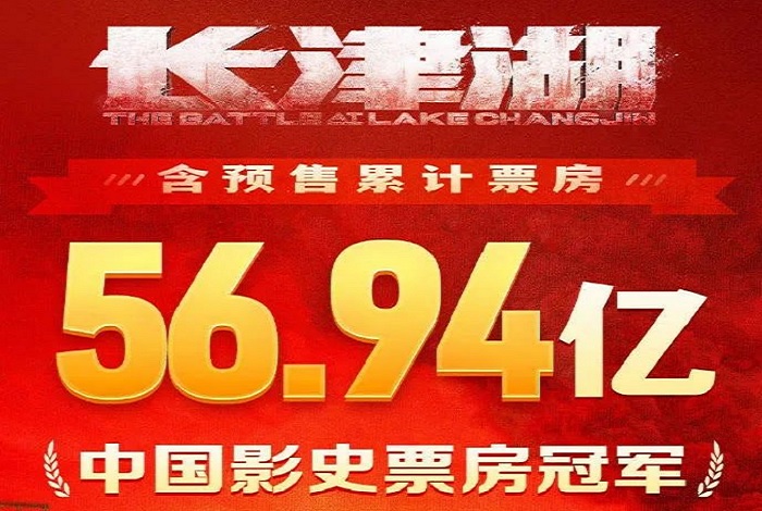 《长津湖》成中国影史票房第一 超越《战狼2》